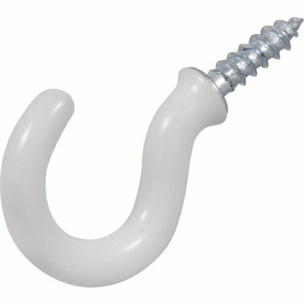 Hillman Ook Small Vinyl Coated White Steel 7/8 in. L Cup Hook 1 lb 1 pk, 12PK 534106